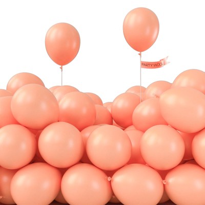 PartyWoo Balloons Peach Pastel Light Orange Peachy Pink 5 Inch 50 pcs