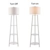 Rosary Blenn Modern Tripod Floor Lamp with Shelves and Fabric Shade - 3 of 4