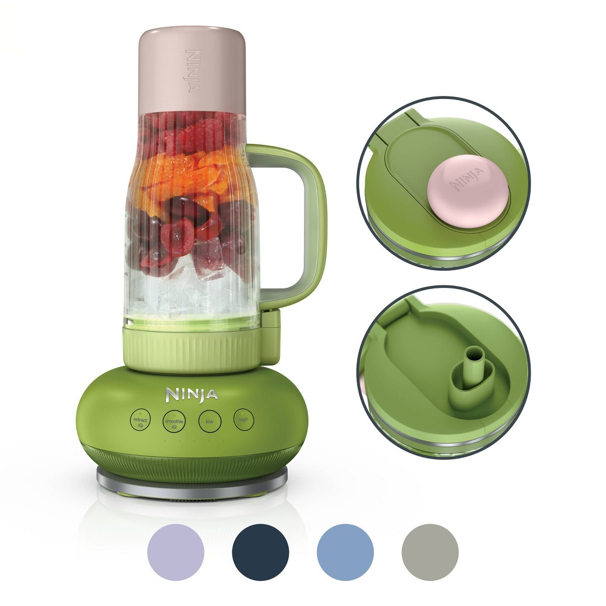 Ninja BlendBoss Tumbler Blender with 26oz Travel Tumbler, Detachable Straw & Chug Spout Lid Watermelon