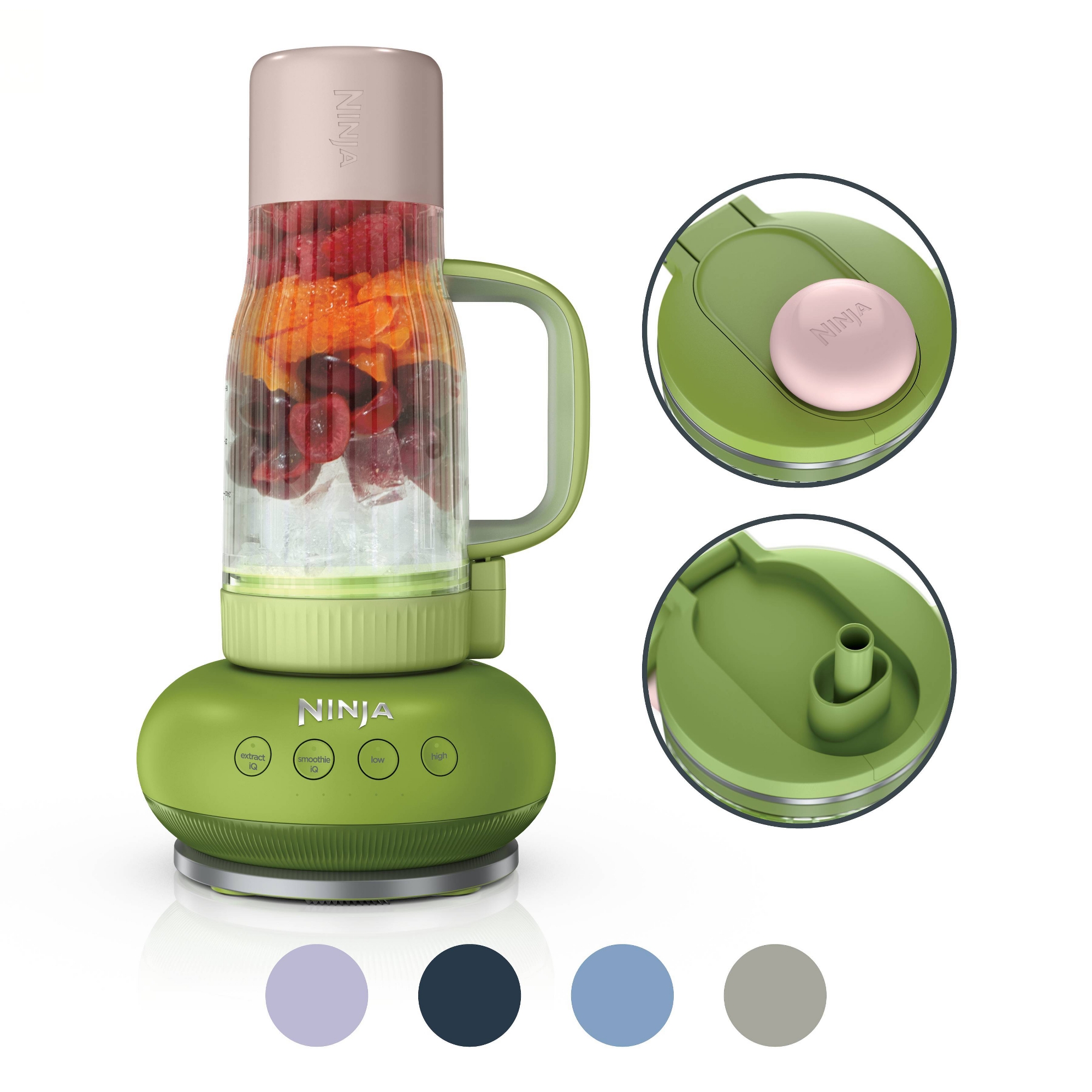 Ninja BlendBoss Tumbler Blender with 26oz Travel Tumbler, Detachable Straw & Chug Spout Lid Watermelon DB353TGTGN