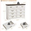 Farmhouse 10-Drawer Dresser for Bedroom- Vintage Rustic Wood Chest with Natural Texture, Spacious Storage for Clothes & Essentials - 2 of 4