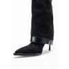 Elva - Black Suede Buckle Strap Knee High Boot (Women) | Prologue Shoes - 4 of 4