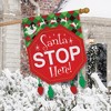 Santa Stop Here Christmas Burlap House Flag 28" x 40" Briarwood Lane - 4 of 4