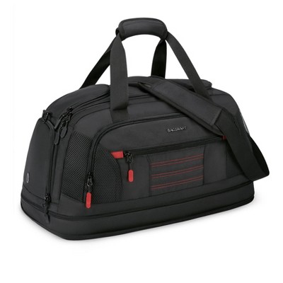 Gym Bag for Men, Expandable Lightweight Workout  Water Resistant Weekender Bag, Black