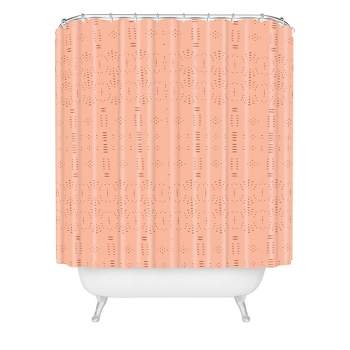 Grace Saona Pattern Pastel Shower Curtain Orange - Deny Designs