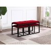 Tufted Metal Bench with 2 Seating Red - Ore International - 4 of 4