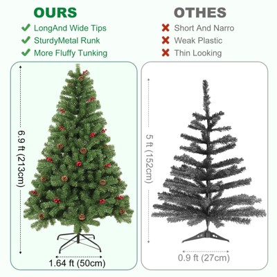 7FT/8FT Christmas Tree with Winter Decorating Artificial Trees