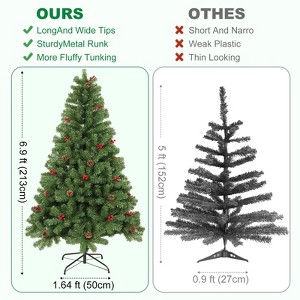 7FT/8FT Christmas Tree with Winter Decorating Artificial Trees - 1 of 4