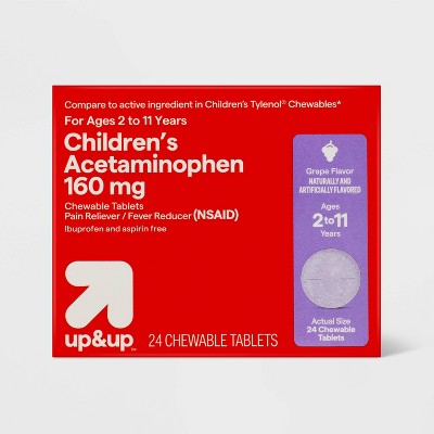 Junior Strength Acetaminophen Chewable Tablets - Grape - 24ct - up&up™