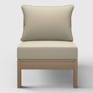 WestinTrends  Avalon Outdoor HDPE Deep Seating Modular Armless Patio Chair with Patio Cushions - 1 of 4