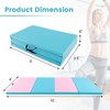 Costway 10' x 4' x 2" 4-Panel Folding Exercise Mat with Carrying Handles for Gym Yoga Black/Blue/Navy/Colorful/Pink&Blue/Pink/Light Pink/Navy - 3 of 4
