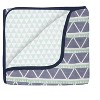 Bacati - Girls Triangles Mint Navy 4 pc Crib Bedding Set with Sleeping Bag - 3 of 4