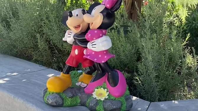 Disney 12" Mickey And Minnie Mouse Hugging Resin Statue, 2 of 6, play video