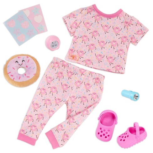 Authentic 18 AMERICAN GIRL DOLL PINK PAJAMAS PJ'S OUTFIT CLOTHES NEW