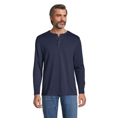 Lands' End Men's Long Sleeve Cotton Supima Henley