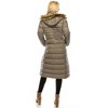Haute Edition Women's Maxi Length Quilted Puffer with Fur Lined Hood - 2 of 3