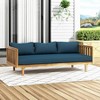 Outdoor Acacia Wood Daybed, 3 Seater Day Bed Couch Sofa with Water Resistant Cushions for Patio Backyard, Garden Furniture, - 2 of 4