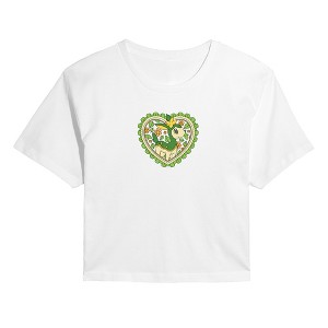 Women's - Pokémon - Deerling Heart Summer Cropped Graphic T-Shirt