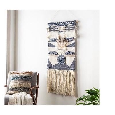 Edelschrott Navy and Cream Cotton Wall Hanging