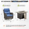 Gymojoy  Outdoor 5 Inch Swivel Chairs Glider Chairs with Fire Pit Table - 2 of 4