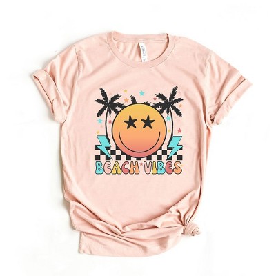 Simply Sage Market Women's Retro Beach Vibes Checkered Short Sleeve Graphic Tee