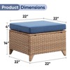 Gymojoy Outdoor Patio Footstool Ottomans with Cushion - 2 of 4