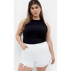 Women's Plus Size Shannah Rip Short - ivory | CITY CHIC - 2 of 4