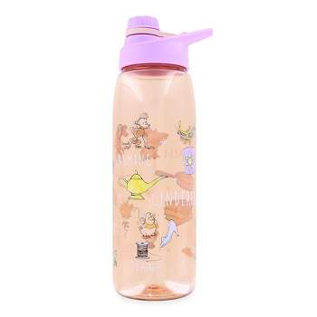 Silver Buffalo Disney Princess Icons Water Bottle With Screw-Top Lid | Holds 28 Ounces