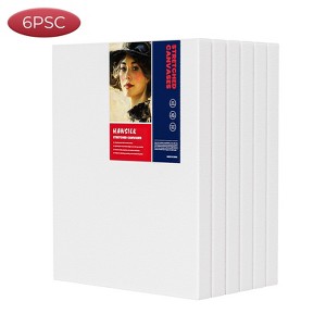 HANSILK 6 Pack Canvas Panels 8 x 10 Stretched Canvas Boards for Painting Craft Drawing Acrylics Canvas Art Board Acrylic Oil Paint - 1 of 4