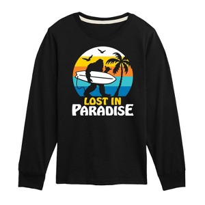 Boys' - Instant Message - Lost In Paradise Sasquatch Long Sleeve Graphic T-Shirt - 1 of 4