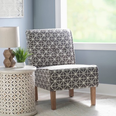 Linon Sedia Coco Accent, Damasco Grigio