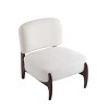 25.5" Boucle Lounge Chair,Modern Upholstered Accent Chair with Solid Wood Legs,Cozy Reading Chair for Living Room,Bedroom,Office-Baofuwish - 3 of 4