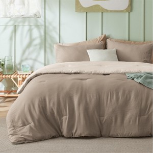 Reversible Comforter Set – Imitation Prewashed Fabric, All-Season Down Alternative - 1 of 4
