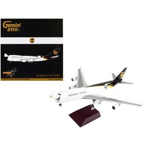 Boeing 747-400F Commercial Aircraft White w/Brown Tail "Gemini 200" Series 1/200 Diecast Model Airplane by GeminiJets - 1 of 4