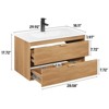 Bathroom Vanity with 2 Storage Darwers, Floating Wall Mounted Vanity with Sink, Faucet, Drain - 2 of 4