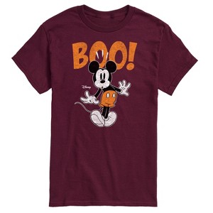 Men's - Disney - Mickey Scared Boo Short Sleeve Graphic T-Shirt - 1 of 4