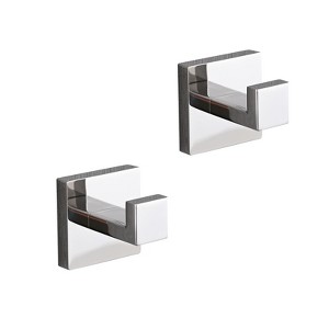 SEVOBAL Bathroom Towel Holders Stainless Steel Two Pack Wall Mounted Hooks Durable Resistant Stylish for Bathroom Kitchen, Chrome, 4.2"*3"*3" - 1 of 4