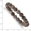 Black Bow Jewelry 8mm Neutral Color Agate Beaded Stretch Bracelet, 6.75 Inch - 4 of 4