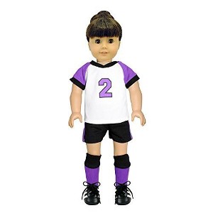 Pink Butterfly Closet Doll Clothes Soccer Uniform Outfit Fits American Girl 18 Pink Butterfly Closet - 1 of 1
