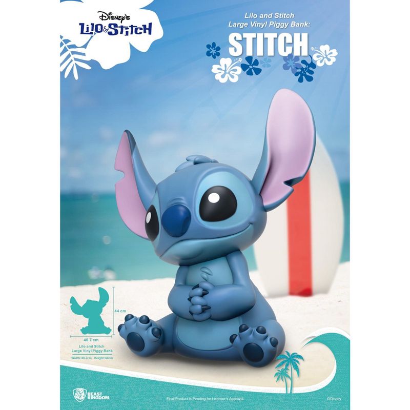 Disney Lilo and Stitch Large Vinyl Piggy Bank: Stitch, 2 of 5