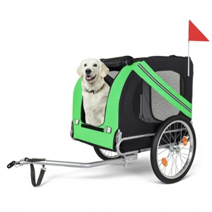 Yukimo 36"H Large Folding Dog Bike Trailer - All-Terrain Pet Carrier, Durable Steel Frame for Cycling/Jogging/Camping - 1 of 4