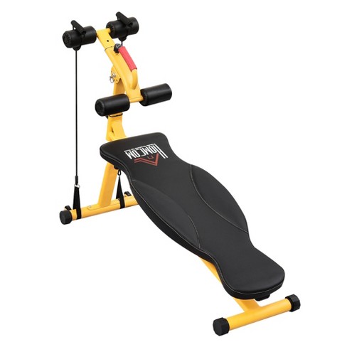 Soozier Multifunctional Sit Up and Dumbbell Weight Bench with 4-Angle  Adjustable Backrest, Foldable Design, Yellow