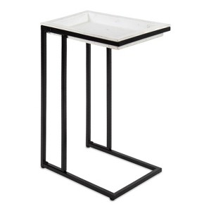 Kate and Laurel Lockridge Rectangle MDF C Table, 19x12x27, White - 1 of 4