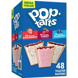 Pop-Tarts Frosted Strawberry, Cherry and Blueberry Toaster Pastries - 81.2oz/48ct - 1 of 4