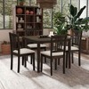 CAVINAS Dining Table Set for 4 Mid Century Modern Wood Square Dining Table Set with 4 Chairs for Kitchen - 3 of 4