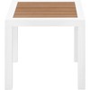 Meridian Furniture,Nizuc Wood Look Accent Paneling Outdoor Patio Aluminum End Table - 2 of 4