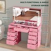 Vanity Mirror with Lights, Vanity with Lighted Mirror, 11 Drawers Makeup Vanity Desk with 3 Lighting Modes Adjustable Brightness - 2 of 4