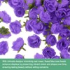 Unique Bargains Silk Plastic Small Faux Rose Artificial Flower Heads 1.2 inch - 2 of 4