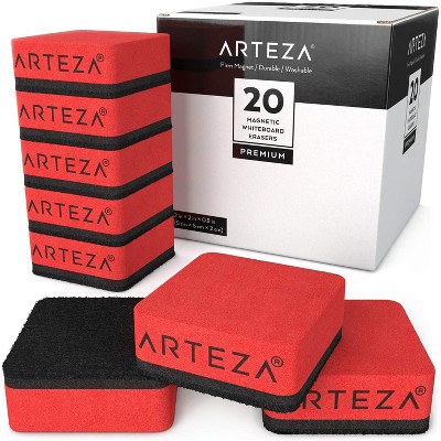 Arteza Magnetic Dry Erase Whiteboard Erasers for School - 20 Pack (ARTZ-8338)