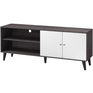 Sapphtopaz Modern TV Stand for TVs Up to 59" with 2 Storage Shelves Entryway Table with Storage Cabinet Wood TV Console for Living Room - 1 of 4